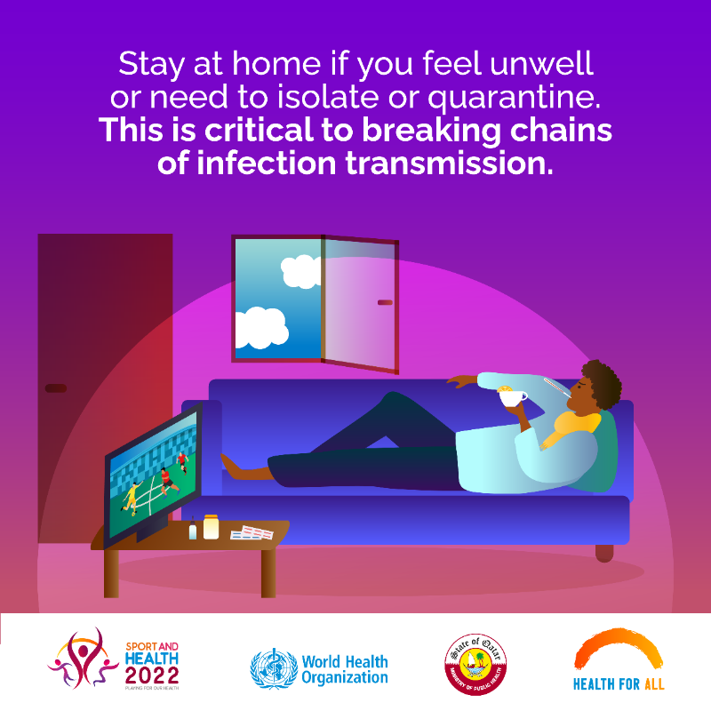 WHO's tweet photo. If you plan to attend the @FIFAWorldCup in #Qatar 🇶🇦 make sure to protect yourself and others from #COVID19 by following these steps ⬇️