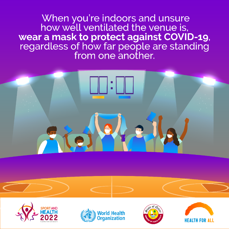 WHO's tweet photo. If you plan to attend the @FIFAWorldCup in #Qatar 🇶🇦 make sure to protect yourself and others from #COVID19 by following these steps ⬇️