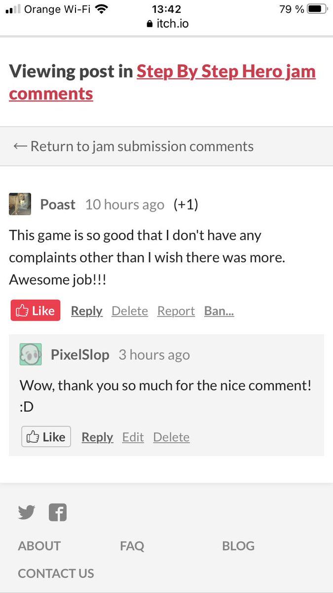 Love waking up to comments like this one! 😃
#feedbackfest #indiegames