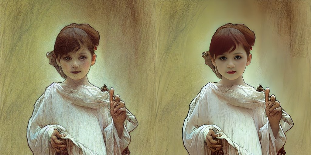 Tanemomi_Ver2's tweet image. #stablediffusion-webui #CodeFormer テストその４
CodeFormer恐るべき機能
(1)吸血鬼が真人間(まにんげん)に！
(2)金縁眼鏡の残骸を黒縁眼鏡にして修復！
(3)幼女を美魔女に！？(誰得？ねえ誰得？)
(4)でもリアル系以外はちょっぴり苦手
CodeFormer、、恐ろしい子😳