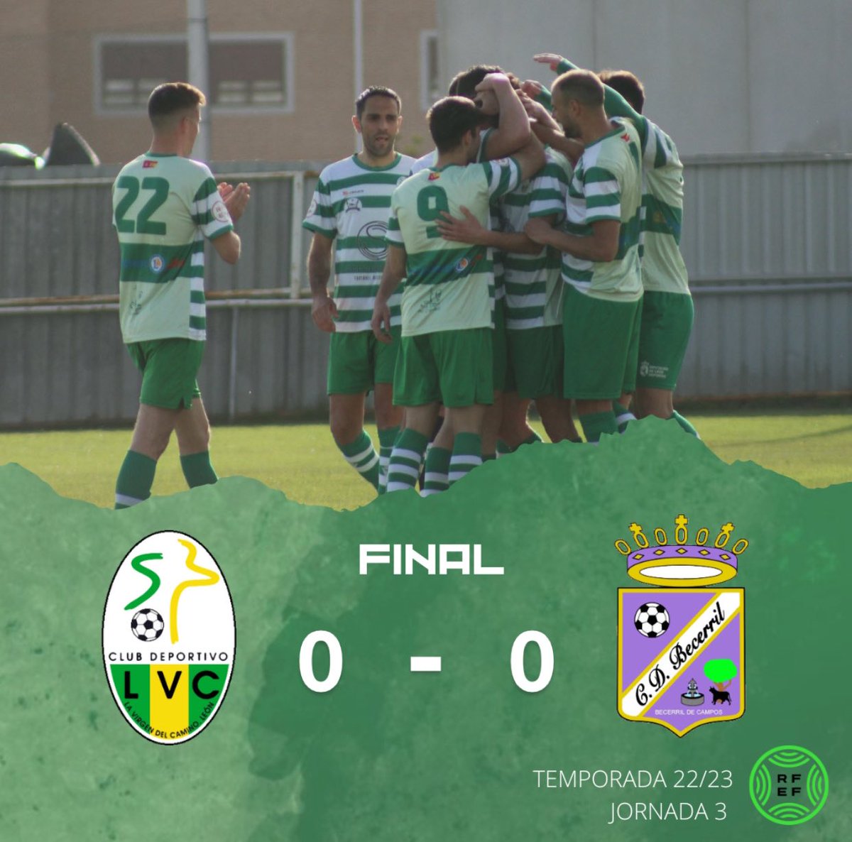 ⏱️ 𝗙𝗜𝗡𝗔𝗟 del partido en Los Dominicos. 

<a href="/cdlavirgen/">CD Virgen del Camino</a> // 0️⃣
<a href="/cd_becerril/">CD.Becerril</a> // 0️⃣

#VamosVerdes💚🤍 | #JuntosHacemosElCamino | #LaVirgenBecerril