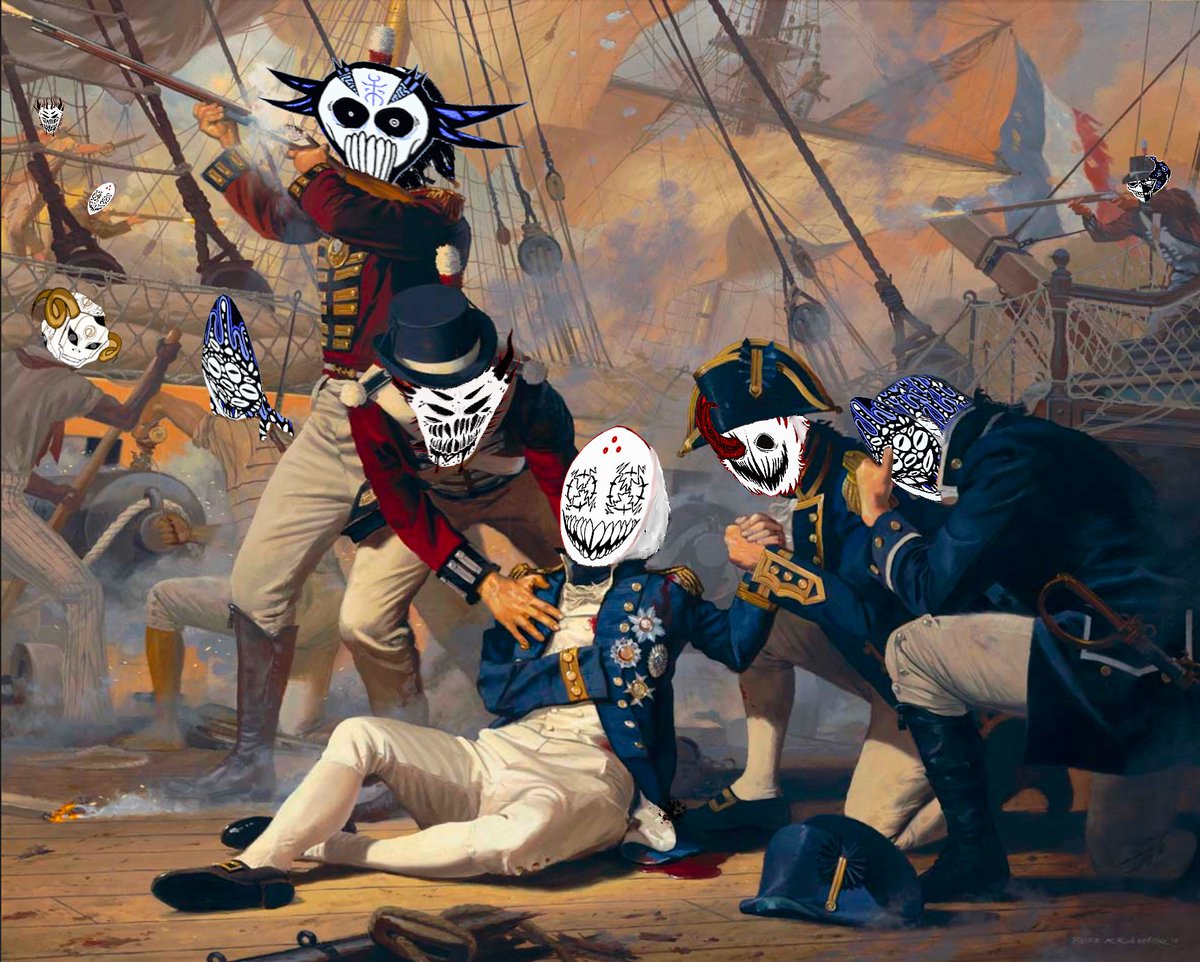 How I imagine <a href="/CozomoMedici/">Cozomo de’ Medici</a> , <a href="/kdean/">KDean</a>  and the Medici chaperones protecting the vault of generative art on their travels. Hopefully your Tokoloshes were able to fortify the treasure ser

Watch out for the maladroit behind though as he tends to turn his back