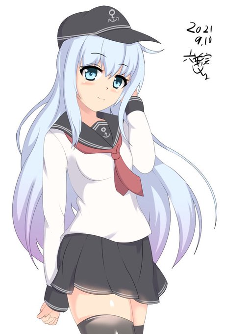 🧢「司令官、明日は月曜。準備は大事かい?」明日からも元気に頑張っていきましょう! #艦これ #響 