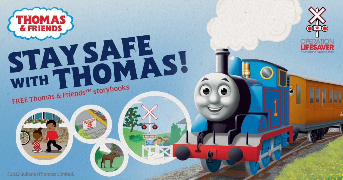 oplifesaver's tweet photo. Today’s the day! Take your kids to select @toysruscanada stores to hear a reading of our new Thomas & Friends rail-safety storybook, and pick up a free activity book too! #RSW2022 #StaySafeWithThomas https://t.co/GZRpwy5aVH https://t.co/I2aGq1mUX8
