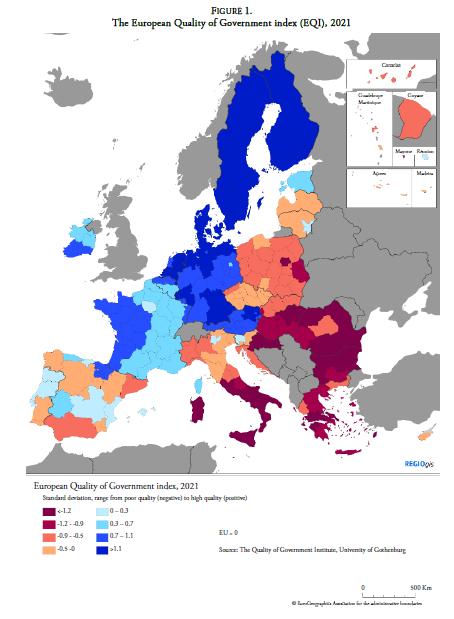 rodriguez_pose's tweet photo. Regional quality of #government in #Europe changes over time.
Biggest improvement, in certain eastern European #regions 
Biggest decline, in the south of the #EU
New &amp; very interesting paper by Charron, @VictorLapuente, Bauhr &amp; @AnnoniPaola in @JRR_InvRegs
https://t.co/2UMePizivS https://t.co/Jz02E5uuhb