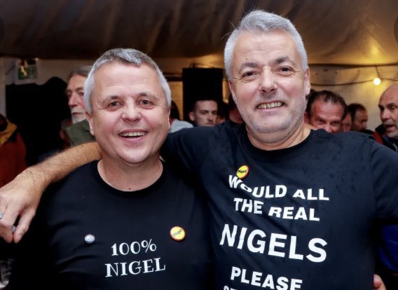 Donnaquinn88's tweet photo. In a typical Nigel fashion they both re used their T shirts. Met this family in 2019 …. He was walking from the marquee last night and saw us and it was like long lost families 😊 good to see you Nige …. #nigelnight @TheFleeceInn https://t.co/CEzH6igzQw