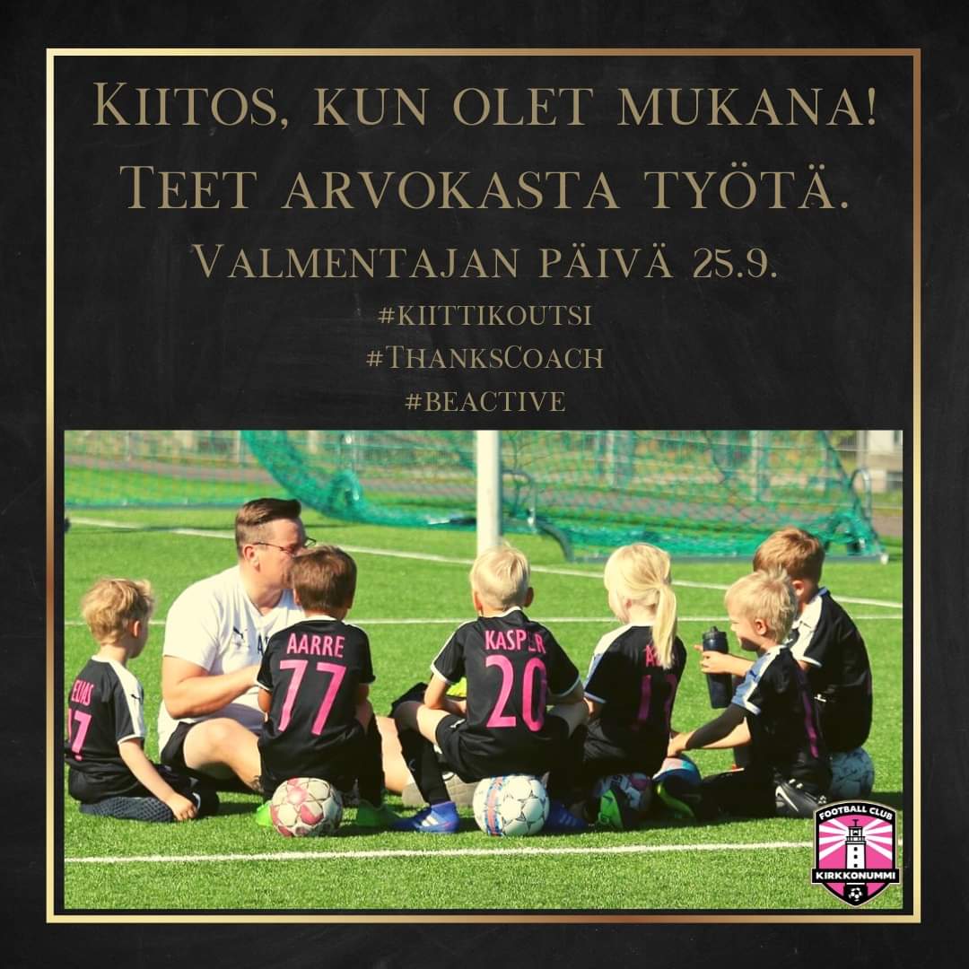 ⚽🟣✨Seurassamme on 127 valmentajaa eri ikäluokissa ja joukkueissa, jotka tekevät ympäri vuoden korvaamatonta työtä jalkapallon parissa. On sanomattakin selvää, että mikään seura ei pyörisi ilman heidän panosta. Olette korvaamattomia meille ja meidän pelaajille. 
#kiittikoutsi