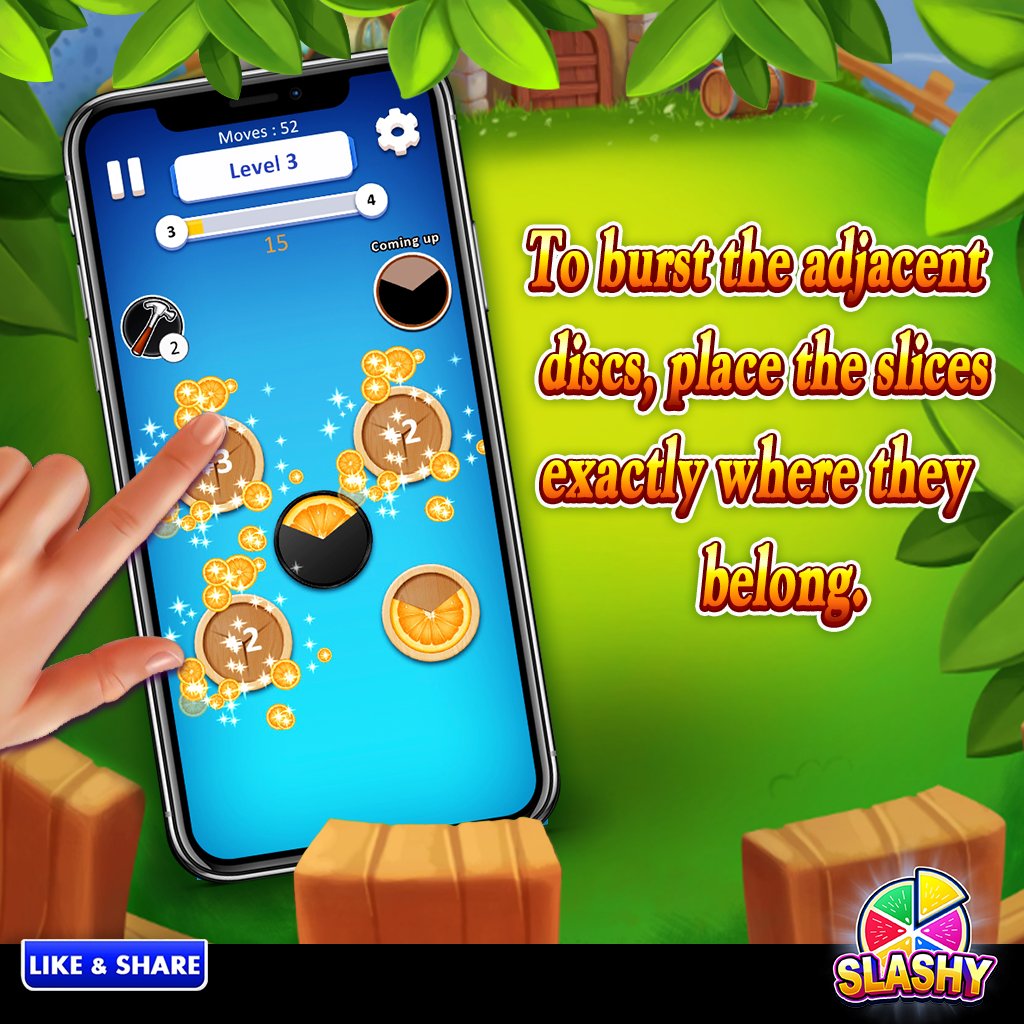 SlashyFun's tweet photo. AN EXPERT SLASHY ADVICE 😎

In order to create an amazing winning atmosphere, burst the adjacent discs, place the slices exactly where they belong.

DOWNLOAD IT NOW! 👉 https://t.co/CIiOb31kqM

#puzzlegames #puzzle #puzzles #puzzletime #brainteaser #riddles #riddle #brainteasers https://t.co/DEP9VTkGaM