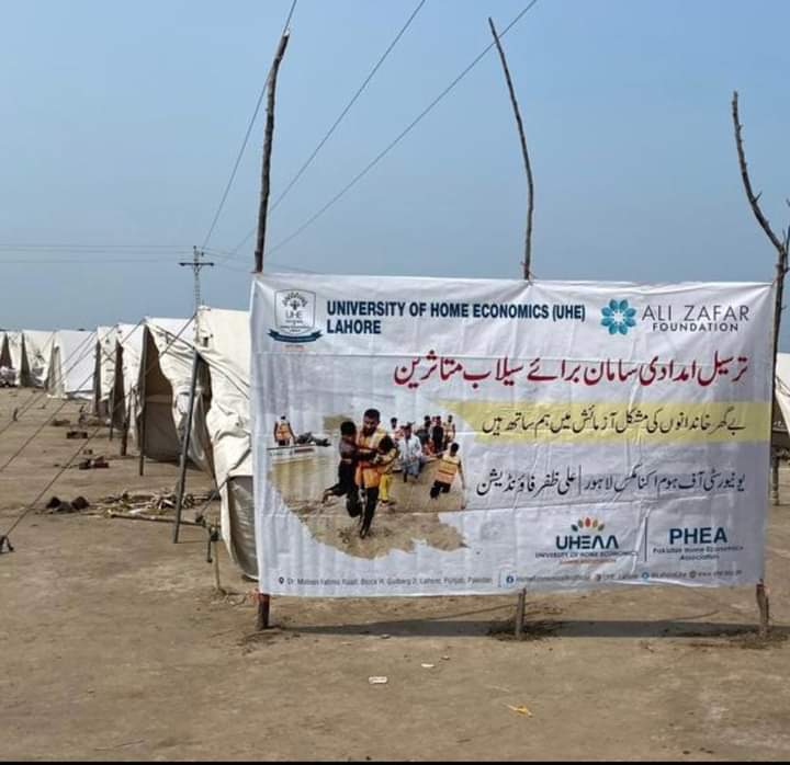 LahoreUhe's tweet photo. A humble contribution of UHE Lahore for rehabilitation of Flood-affected areas with the collaboration of Ali Zafar Foundation. We are happy, tents are installed and 100 affected Families are living in tents. @GovOfPunjab @AliZFoundation @kanwal15 @punjab_hed https://t.co/207VmIi5kU