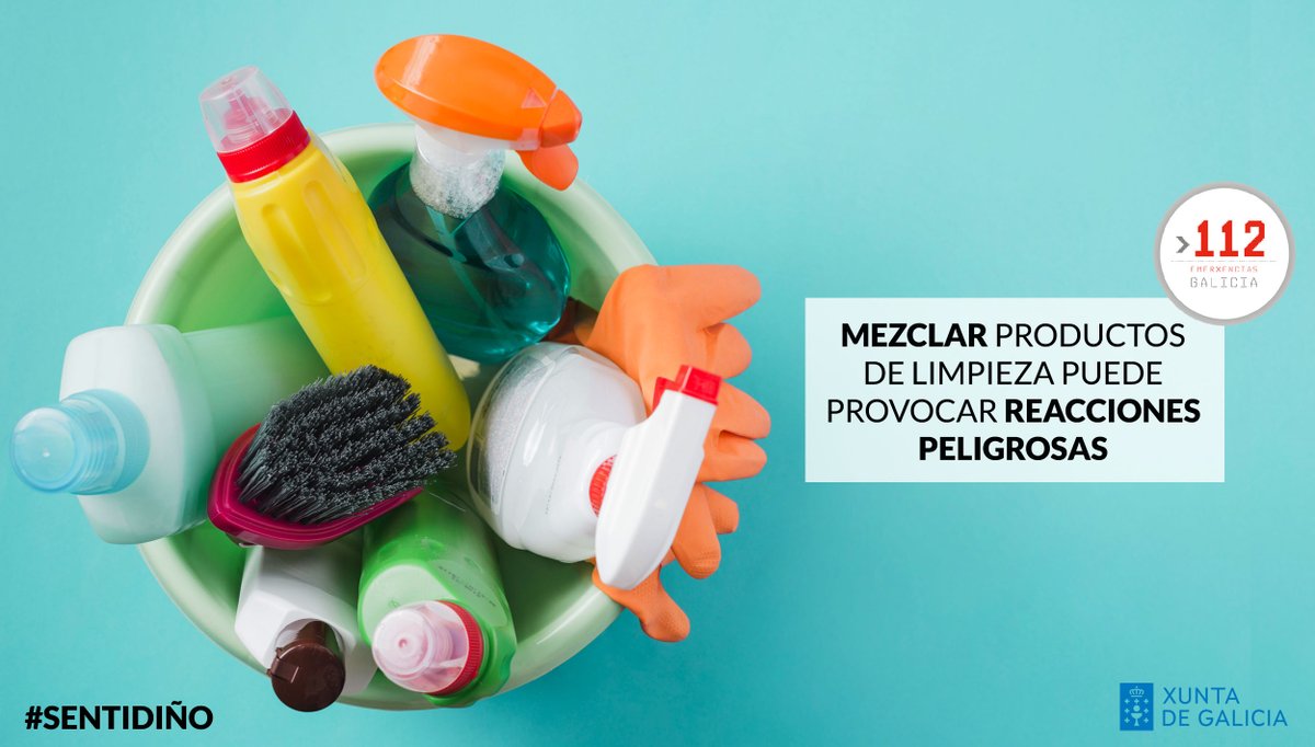 112Galicia's tweet photo. ¿Escoba? 🧹  ✔️
¿Fregona? 🫧  ✔️
¿Esponja? 🧽 ✔️

¿Jugar al alquimista con los productos de limpieza? ☠️🧑‍🔬¡Nunca! ❌

Y siempre fuera del alcance de los peques ❌🤚👶 https://t.co/NiuAt7B9XZ