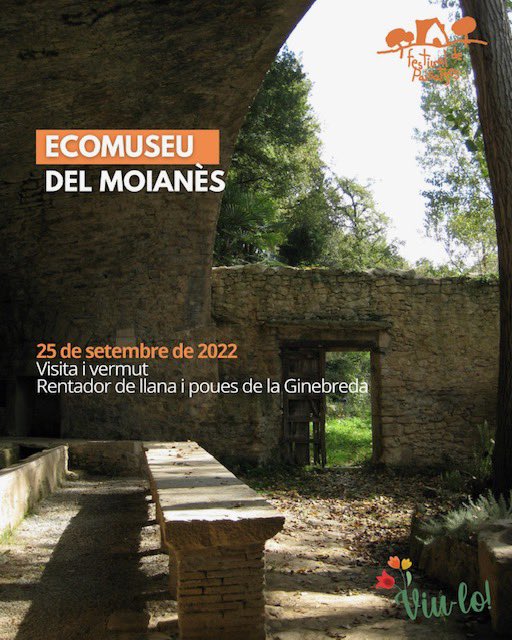 comarcamoianes's tweet photo. 📢Avui diumenge #25setembre a les 11h,dins el programa Festival de Paisatges: 
➡️Ruta per l'#EcomuseudelMoianès: rentador de llana i poues de la Ginebreda #Castellterçol. 
😋Acabarem amb un vermut amb productes del #Moianès.
turisme@consorcidelmoianes.cat / 651 702 263 https://t.co/5WNOuvBLdB