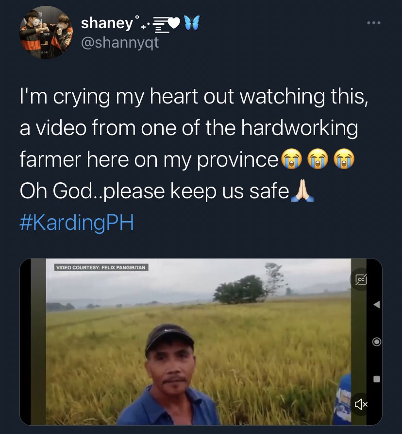 ashmagandha's tweet photo. A tale of two Pinoys during #KardingPH: one hardworking farmer (Felix Pangibitan) worried about his harvest, while one is an insensitive prick who’s full of himself. Kilabutan ka naman diyan, @attyharryroque 👻👻👻 https://t.co/PI51KCamGg