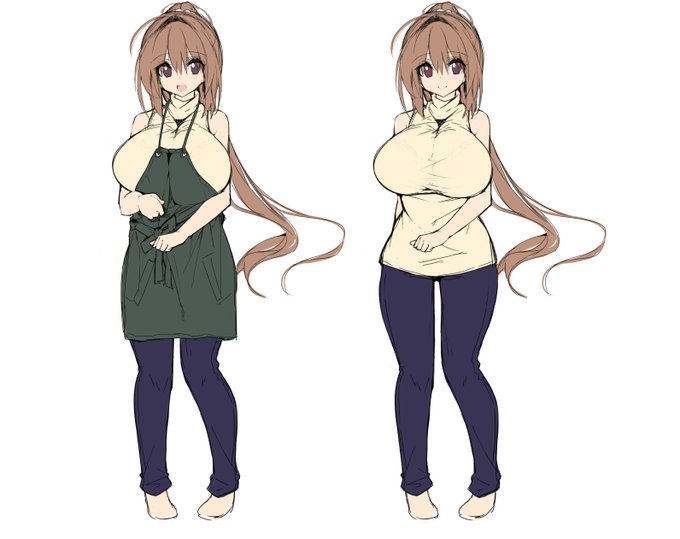 前に描いたうちのおねえちゃん(大学生)家内私服ラフ。

家の中では色気抑え目仕様だけど、生活感の中にエロいメス肉があると思うとこれがフェチに化けるって思ってる。 