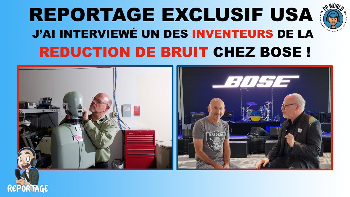 ppgarcia75's tweet photo. La Commu, Voici la Vidéo du dimanche (1 de 2) : je suis fou de joie de vous offrir l'interview de l'ingénieur qui a co-inventé la REDUCTION de BRUIT chez BOSE ! Dan est un passionné passionnant qui a dédié sa vie aux casques antibruit. RT RT 
Accès 🔽🎥
https://t.co/se9qBboUSy https://t.co/fX3vTdtiGI