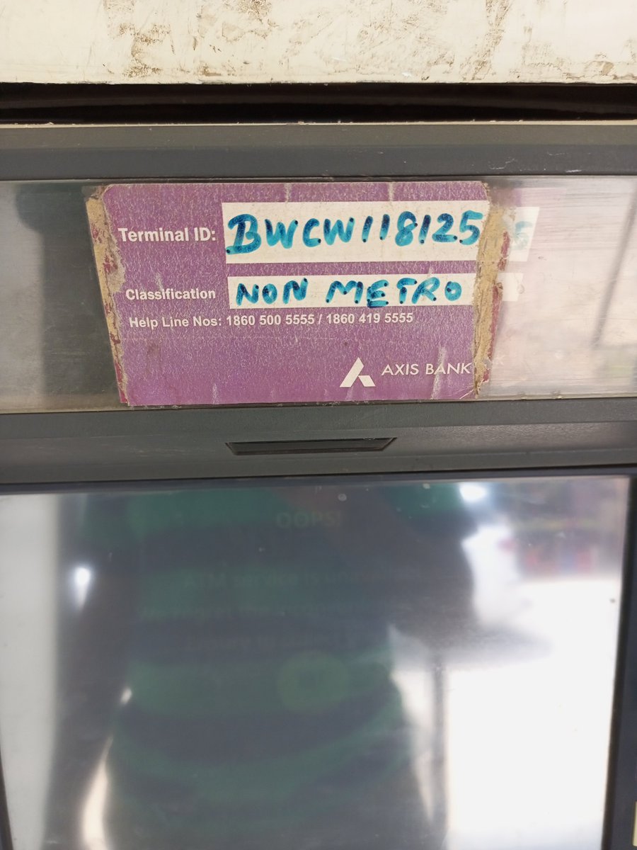 Arundisha's tweet photo. @AxisBank my ATM card struck and waiting for an hour at ATM. Worst ATM in my location. https://t.co/OpbxSDgqsH