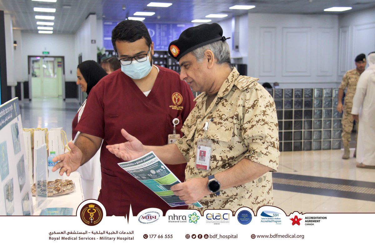 BDF_Hospital's tweet photo. نظم قسم العلاج الطبيعي و بالتعاون مع قسم العلاقات العامة والتسويق بالمستشفى العسكري فعالية  بمناسبة اليوم العالمي للعلاج الطبيعي ، والتي تهدف إلى تثقيف الموظفين و المراجعين عن أهمية دور العلاج الطبيعي في تخفيف آلام المفاصل. 
تضمنت الفعالية معلومات عامة عن إلتهاب المفاصل

3/1 https://t.co/g99uIrMmMe