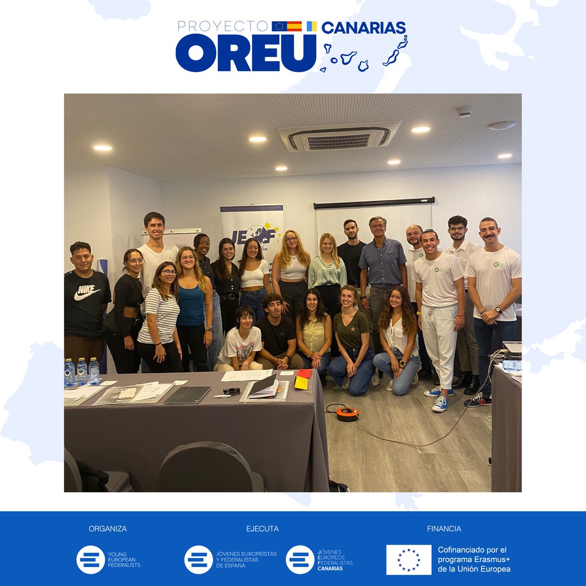 📷 Ayer dio comienzo el proyecto OREU #Canarias 🇮🇨 reuniendo a una veintena de jóvenes canarios.

Además, tuvimos el enorme placer de contar con <a href="/JFLopezAguilar/">Juan F López Aguilar</a>, Presidente de la Comisión de Libertades Civiles, Justicia y Asuntos de Interior de la #UE 🇪🇺