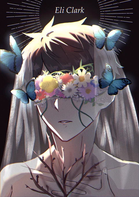 捏造衣装(?)お花の目隠し 