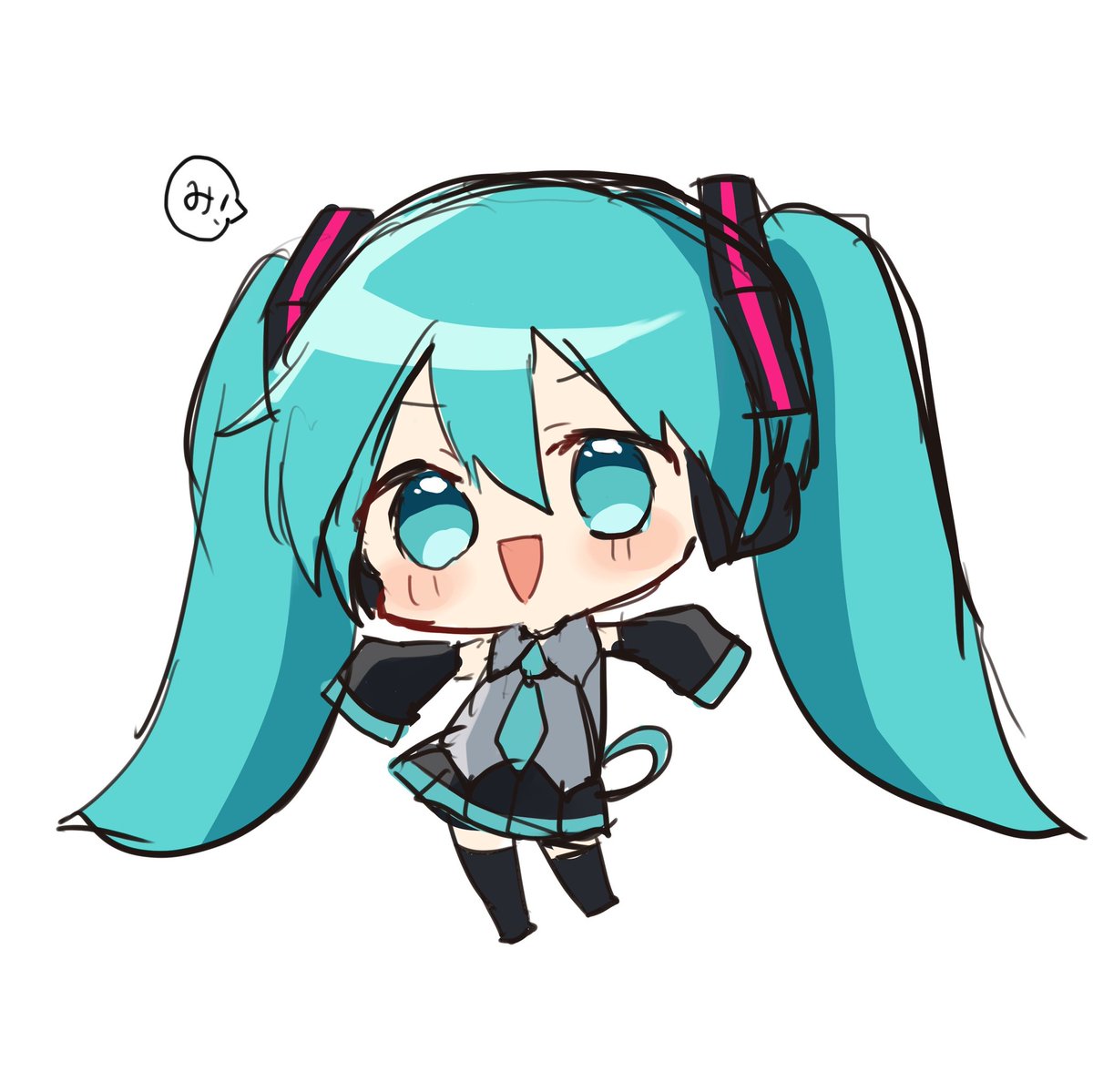 初音ミク 「ちびミクさん 」|仁和のイラスト