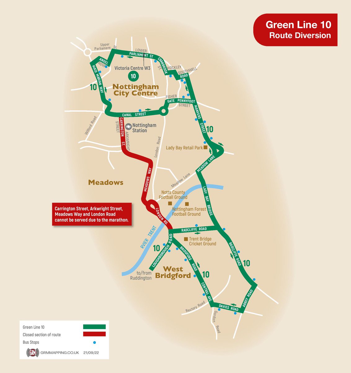 NCT_Buses's tweet photo. #MarathonUpdate
Navy 1, 48 and Green 5, 6, 7, 8, 9, 10, 11 are now following their diversion using Lady Bay Bridge as the marathon gets underway.
Info: https://t.co/dr5VKTST0S https://t.co/dX7MfEPRKy