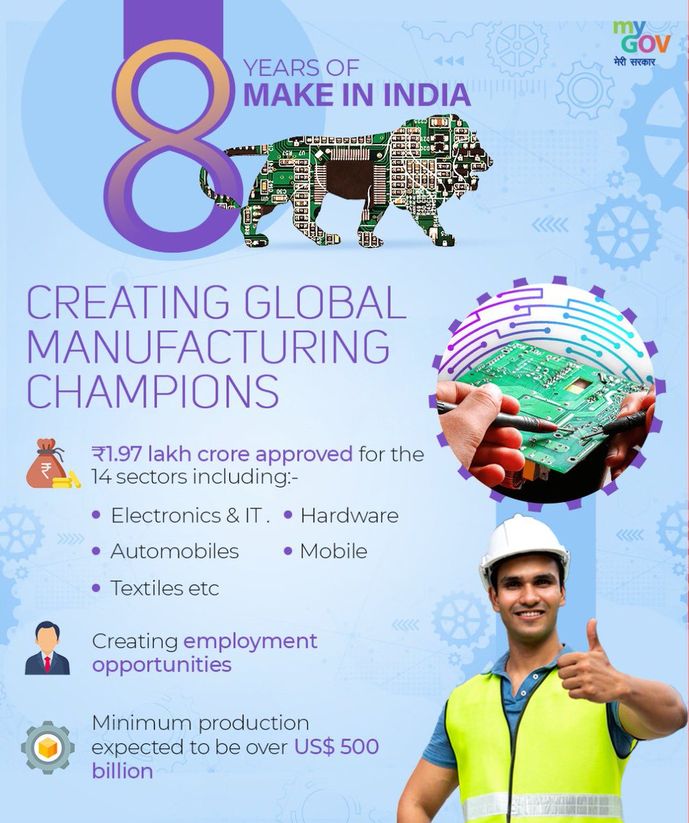 RailMinIndia's tweet photo. Nurturing the potential of India!

#8yearsofMakeinIndia https://t.co/PeFq6LgUkq