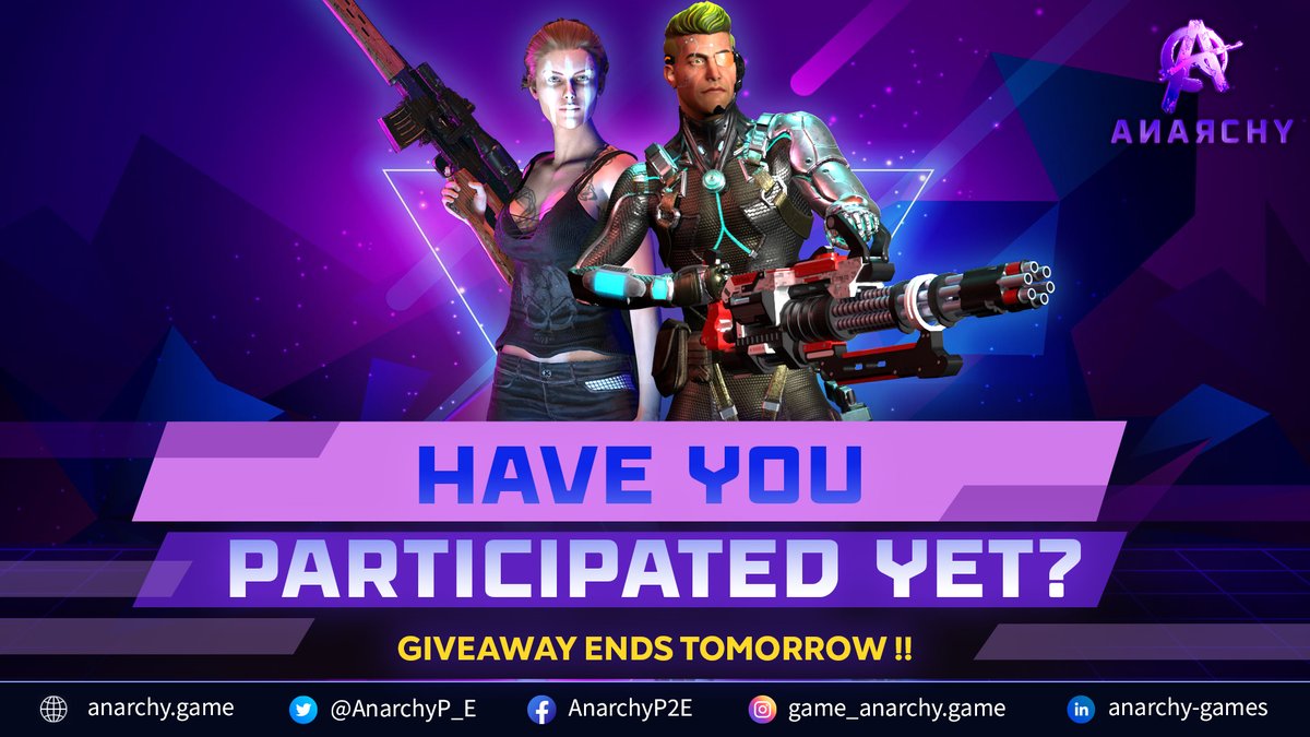 AnarchyWarzone's tweet photo. Anarchy's 'Double' #Giveaway  is ON 🔥

Prizes for you : $USDT #Rewards  &amp; #OG spots! 

Have you participated yet? #LFG 

Hurry up, Giveaway ends tomorrow - 1 PM UTC ⏰

#Giveaways #gamers #USDT #Web3 #NFTGame #GameFi‌ #ANARCHY #Crypto #BlockchainGaming #web2  #web3community https://t.co/th6hxrBD8o