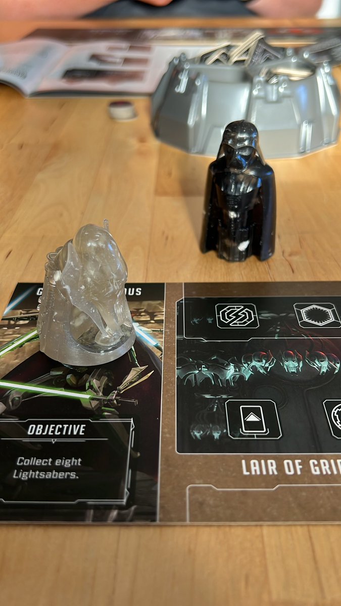 SchadenfreudeEx's tweet photo. Today we are learning Villainous: Star Wars today, General Grievous vs Darth Vader! Very cool little player markers. What are your favourite Villainous characters to play? @RavensburgerUK @RavensburgerNA #starwars #villainous https://t.co/IMKkYBlFzX