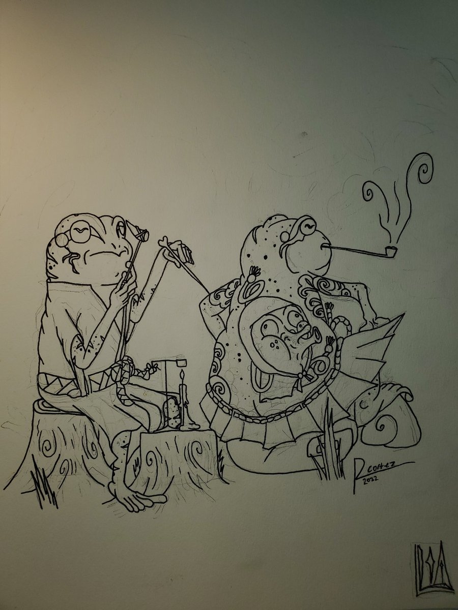 LostBooksDesign's tweet photo. Japanese Traditional Toads. 
#japanesetraditional #tattoo #toads #hyotokko #art #commissionsopen #independentartist #ink https://t.co/jT48SCEcdH