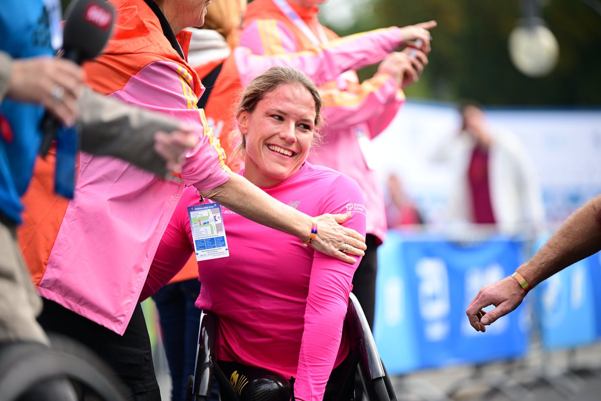 Here's how it feels to win your first #AbbottWMM race 😊 #BerlinMarathon
