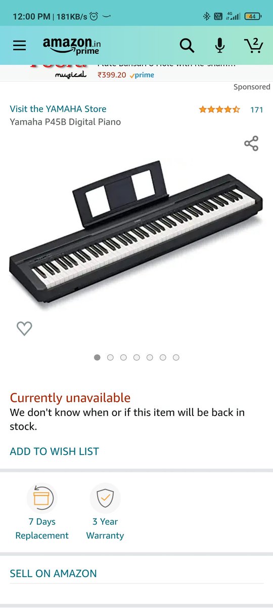 sanjaypnwr's tweet photo. I'm a musician and That's how i wasted my important seasonal time of buisness by buying the instrument on @amazon it took 4 months which ruined my career too. Amazon saying it's 3 years of warranty on product and manufacture saying it's only 1 year. @JeffBezos @ajassy @amazonIN https://t.co/WrZIB7aAQf