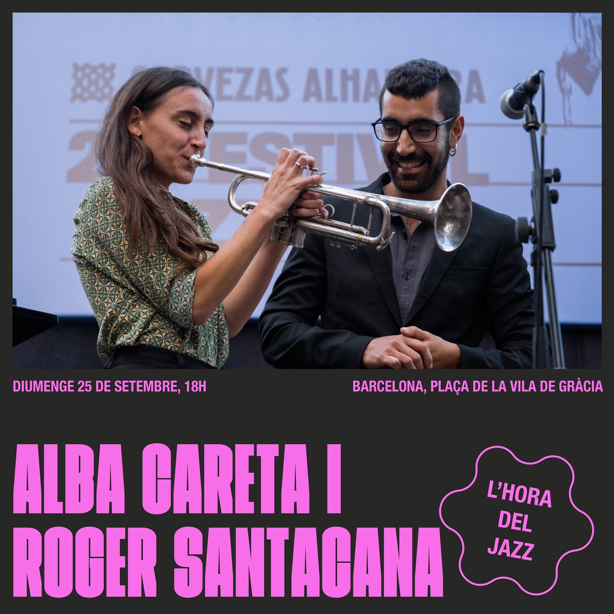 amjmcat's tweet photo. Diumenge de L’Hora del Jazz 🎺 a la Plaça de la Vila de Gràcia!
18h | ALBA CARETA I ROGER SANTACANA
19h | DANIEL FERRUZ QUARTET
#senteljazz #amjm #horadeljazz https://t.co/fonErWmvQq