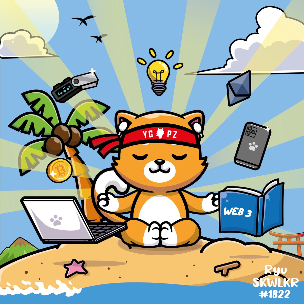 RyuSkwlkr's tweet photo. Hi! 👋 
I really looove @Yogapetz ❤️ and his amazing world, so I had to make this artwork! We have to appreciate Web3 with the good mindset! 🧘‍♂️😺
I can't wait to see what happens next!#YGPZ @keung @Tozinix @yhopak1  @Mugiwara_eth @Ninicole369 @Ascribs_ @AmberMetaNFT @Kakarot_F23 https://t.co/N5lHp4Kh2Z