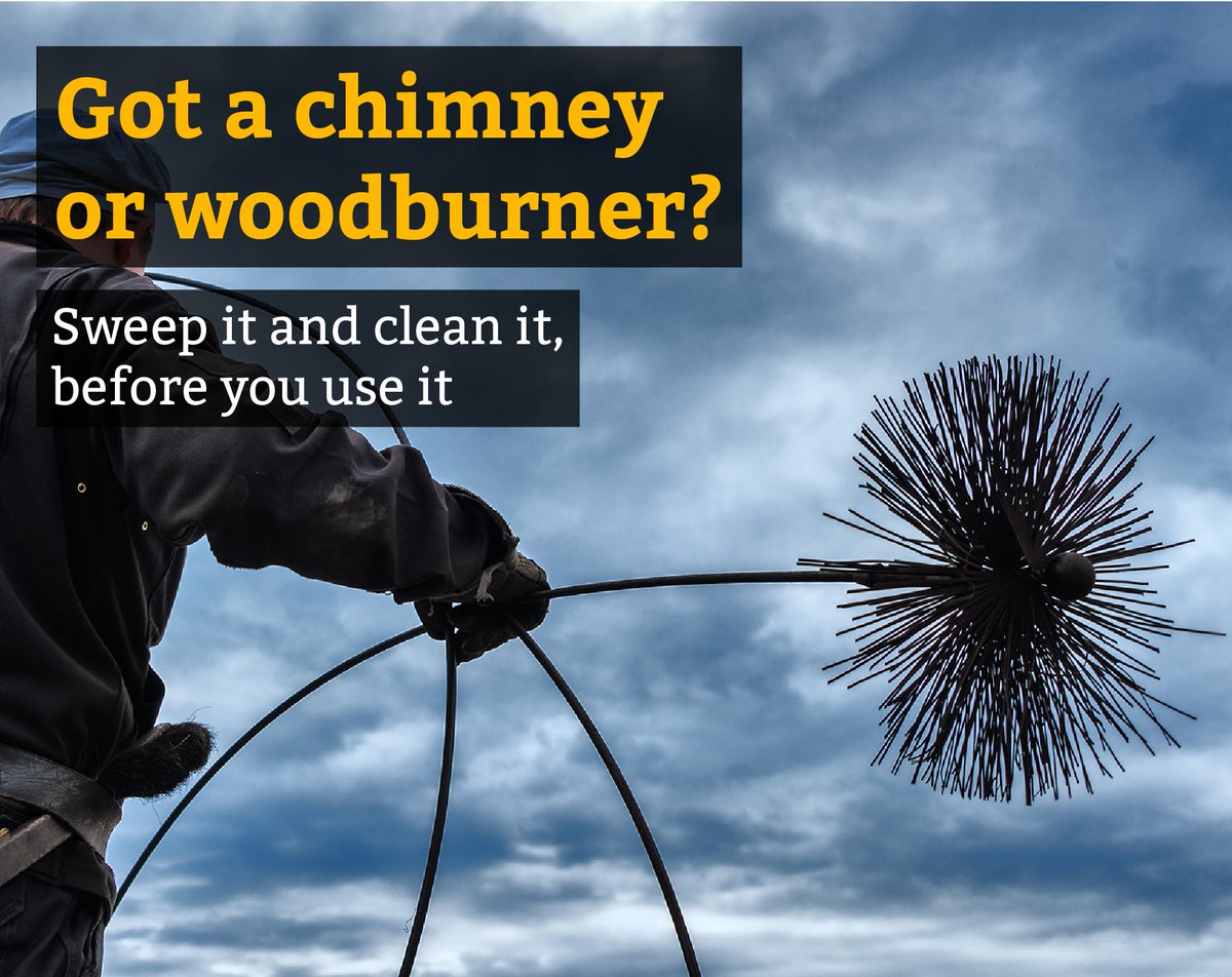 Make sure you're safe this autumn &amp; winter: get your chimney swept by an approved sweep. Make a 'clean sweep' of it at ow.ly/rsPN50KLtIc
