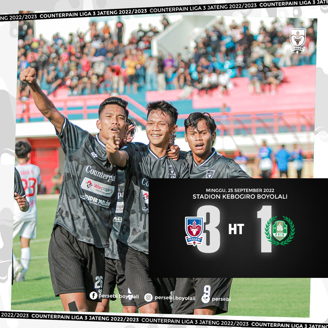persebi's tweet photo. HT : PERSEBI 3 - 1 PSIK
โฝ Faisal "6
โฝ Rizqi "43
โฝ Efdal "45
#PersebiDay #PersebiBisa #PersebiBoyolali #LaskarPandanarang https://t.co/jpTGpQYJtB