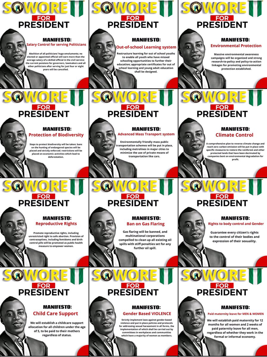 j_samdavid's tweet photo. Sowore is clear about the kind of government he want to run in Nigeria. It’s a socialist kind of government that ensures and mandates equity #SoworeMagashi2023 https://t.co/6zbAJeNe1Z