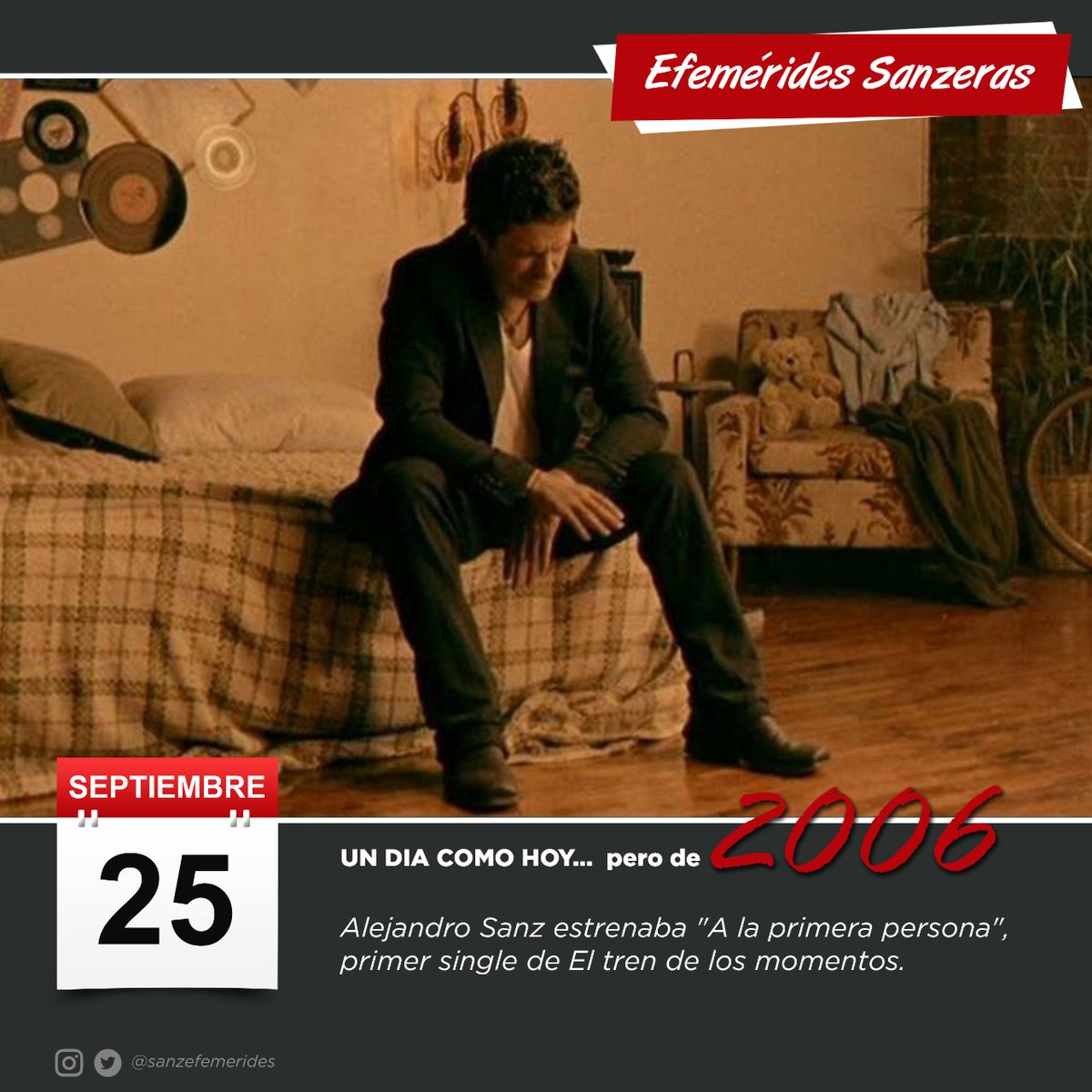 SanzEfemerides's tweet photo. #EfeméridesSanzeras 🗓
Un día como hoy, @AlejandroSanz estrenaba #ALaPrimeraPersona, primer single del álbum "El Tren de los Momentos"
#AlejandroSanz https://t.co/CCMrYNzbds