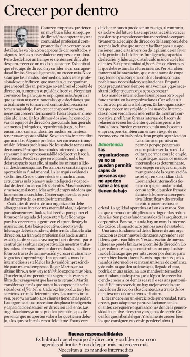 “Cualquier directivo debe albergar tres mentalidades, la ejecutiva, para alcanzar resultados, la directiva para poner el futuro en la agenda del presente y la de liderazgo para hacer crecer a la gente con el aprendizaje y la inspiración” - <a href="/XavierMarcet/">Xavier Marcet</a>