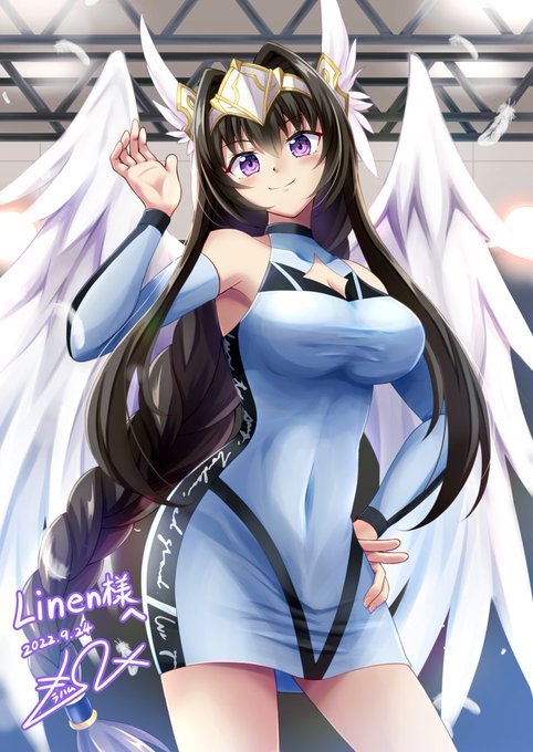 リネン・ロスヴァイセさん()からのご依頼で、【クリエイティブRPG 蒼空のフロンティア】の『一匹狼の義賊』フリューネ・ロスヴァイセさんを描かせていただきました!キャンギャルコスご希望とのことでしたので、イベント会場風に仕上げてみました! 