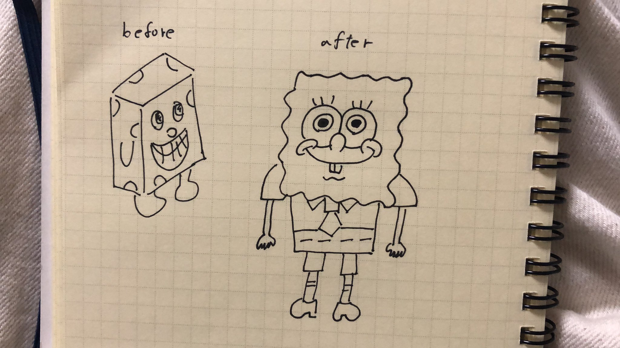 すだたく先生 有名キャラクターの描き方 子供にスポンジボブが描けないあなたへ たった60秒で簡単に描ける方法を伝授 T Co Kx7x5qjr3b Twitter