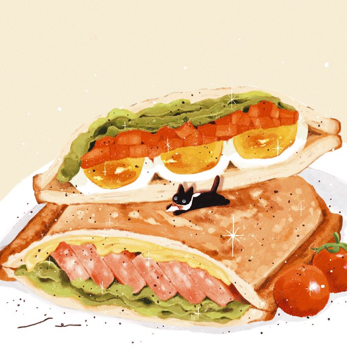 「egg (food) sandwich」 illustration images(Latest)
