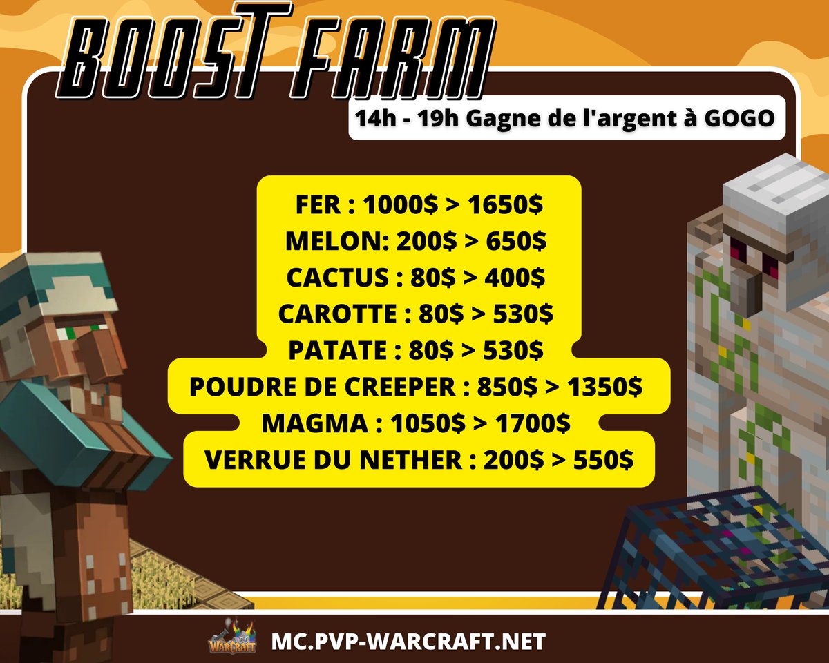 ⚔️ PvP WarCraft | Serveur minecraft 🇫🇷 tweet media