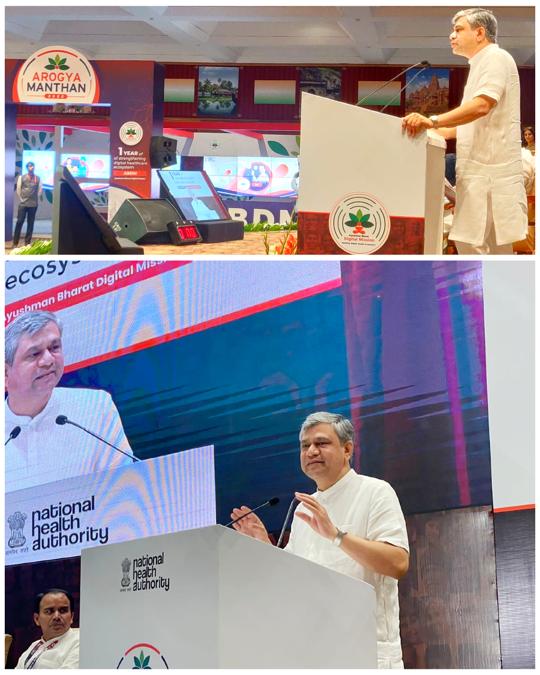 AshwiniVaishnaw's tweet photo. 4G and 5G connectivity will enable many digital health initiatives and innovations. 

Addressed the #ArogyaManthan2022 https://t.co/wNcpVLD2XC