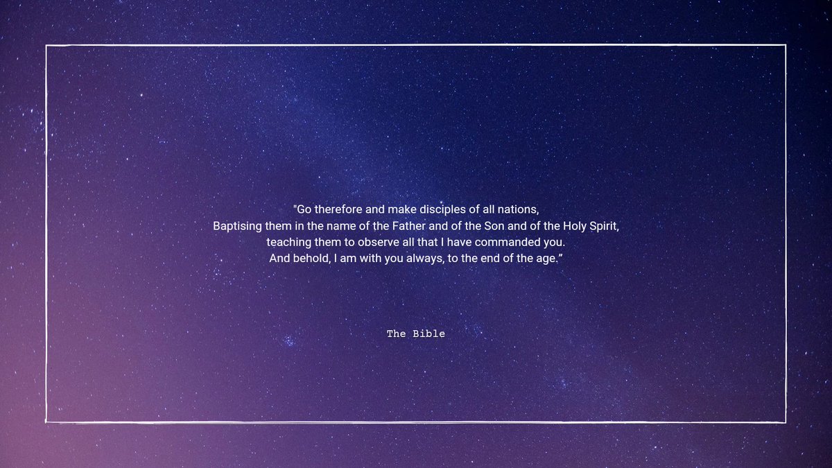 Things I read this morning. Matthew 28:19-20.