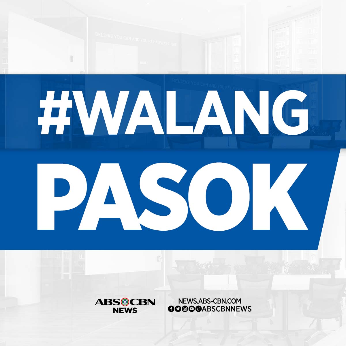 ABSCBNNews's tweet photo. READ: President Marcos Jr. approves NDRRMC recommendation to suspend gov't work, classes in all levels in NCR, CAR, Calabarzon, and Regions 1, 2, 3, and 5 #WalangPasok https://t.co/hwA2oAP6Ok