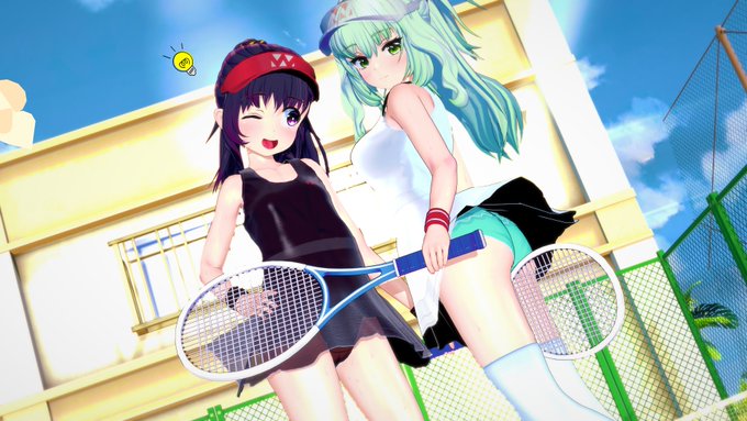 またまたテニス
サンバイザー透過してみたりつや出したり色々試行錯誤中
服を作ったら使いたくなるのは仕方ないね┐('д`)┌
ラケットグリグリするイタズラ

※この後容赦なく叩き潰されます
SDは多少いじらせて使わせてもらってます
ありがとうございました 