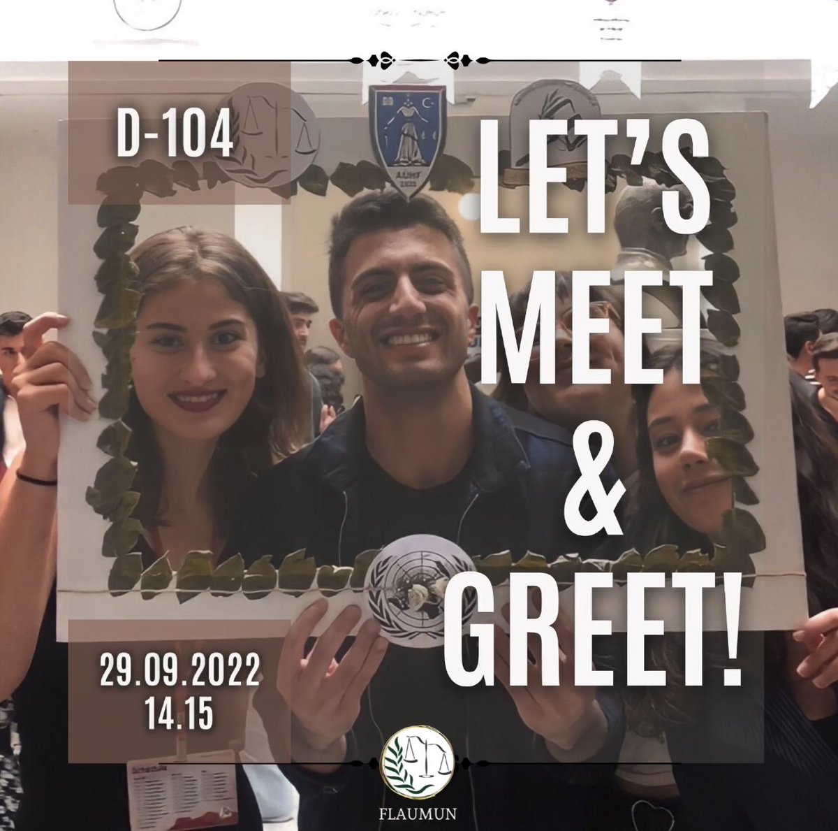 flaumun's tweet photo. We are counting the days until 29 September 2022, 14.15 to meet you all!

In our first meeting, we will inform you about FLAUMUN, the process of the Model United Nations, and our beloved conference Model Courts of Justice at D-104.

Take your place from the forefront! https://t.co/pXCH9pGgOx