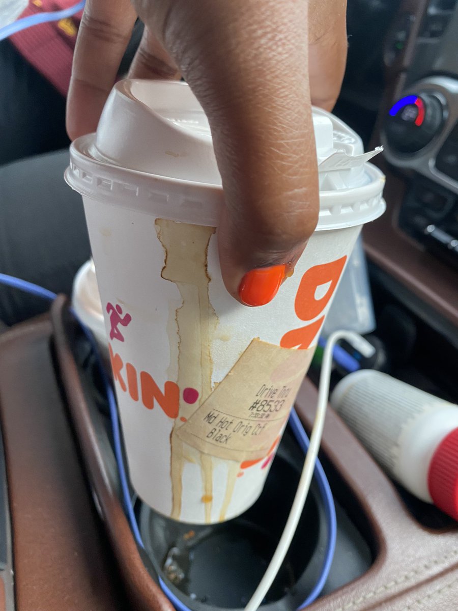 ShakiVarado's tweet photo. @dunkindonuts This is the last another article of clothing ruined because of your faulty cups/lids… Not to mention the mess in my car cup holder 😠 #neveragain https://t.co/Dpmf9rgfPf