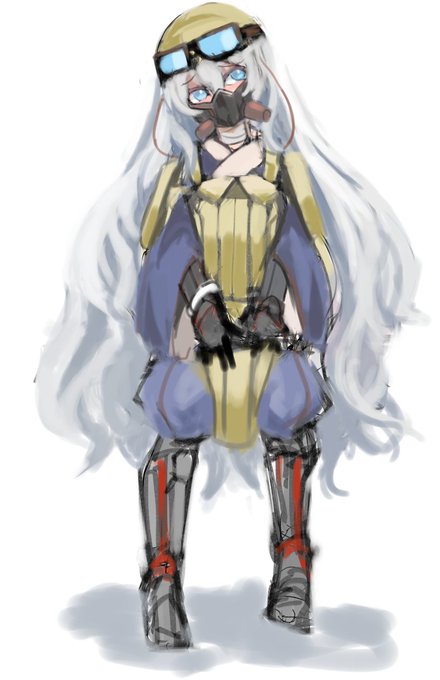 「お前を普通の人形として使う気ならこのぐらい装備させてねえとすぐ吹っ飛ぶからな。腕とか」
「すみません。動けません」

リベちゃんには重装備を動かす体力がなかったオチ。 