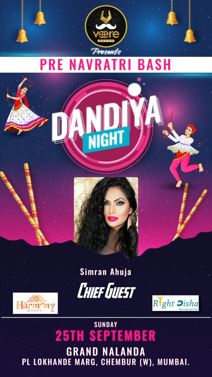 realsimranahuja's tweet photo. Join us tonite.. Truly honoured to be invited as the #ChiefGuest at #Pre #Navrtari tonite.. am truly thrilled.. https://t.co/RNXAPwAQFi