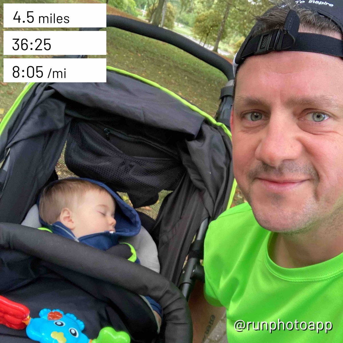 danofthewires's tweet photo. Out early for a few miles. A bit longer than planned but was enjoying it so carried on. 
Clearly spending time with me is fun….he falls asleep every run we do!💙
#runforenjoyment #relaxedrunner   #buggyrunning #buggyrunner https://t.co/h4uD5dIqlM